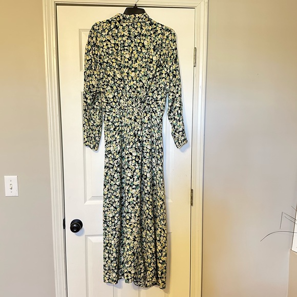 ZARA Floral Button Up Collar Maxi Dress - Picture 9 of 10